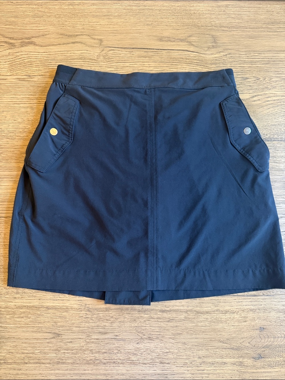 Athleta Black Active Skort with Snap Pockets